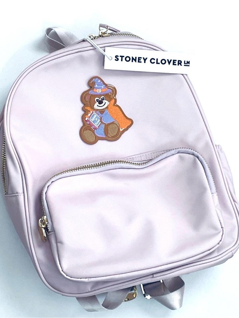 Stoney Clover Lane Backpack Lilac with Monogram Spellbook Bear NWT 12x13